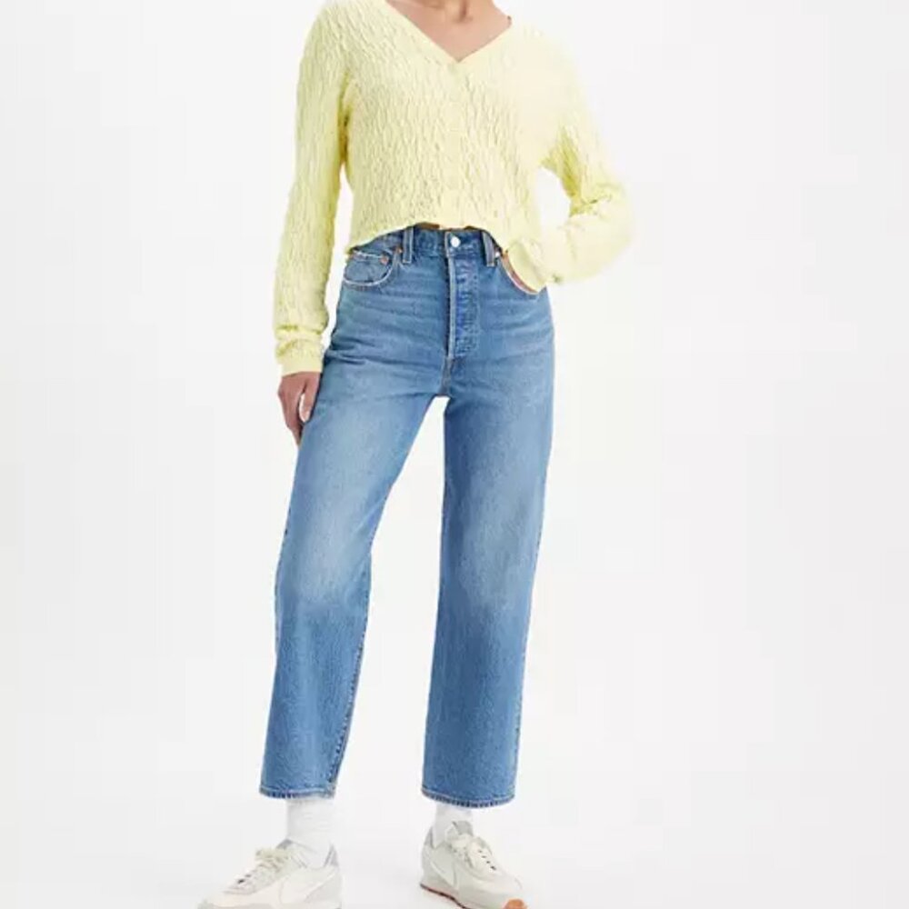 Levi's Premium Ribcage Straight Ankle Jeans in Dance Around -- Size 24